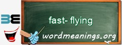 WordMeaning blackboard for fast-flying